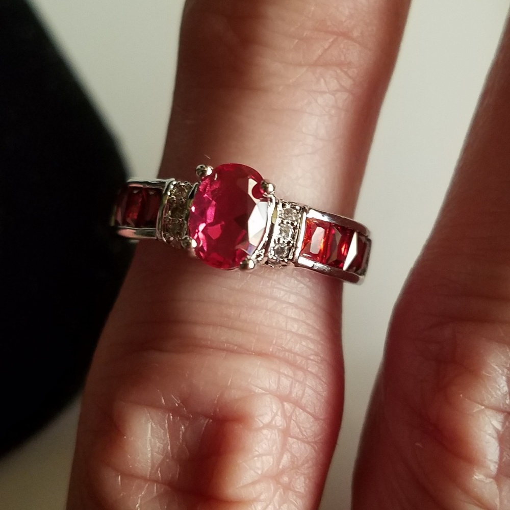 Pink tourmaline gorgeous ring - Picture 7 of 8